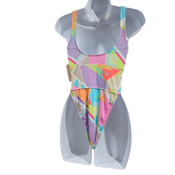 NWT Body Glove Multicolored High Waist One Piece Swimsuit - Picture 2 of 6